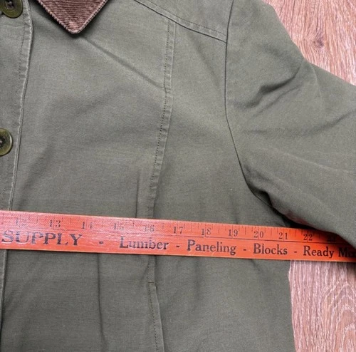 Vintage L.L.Bean Field Canvas Barn Jacket Mens Small Olive Green Brown image 4