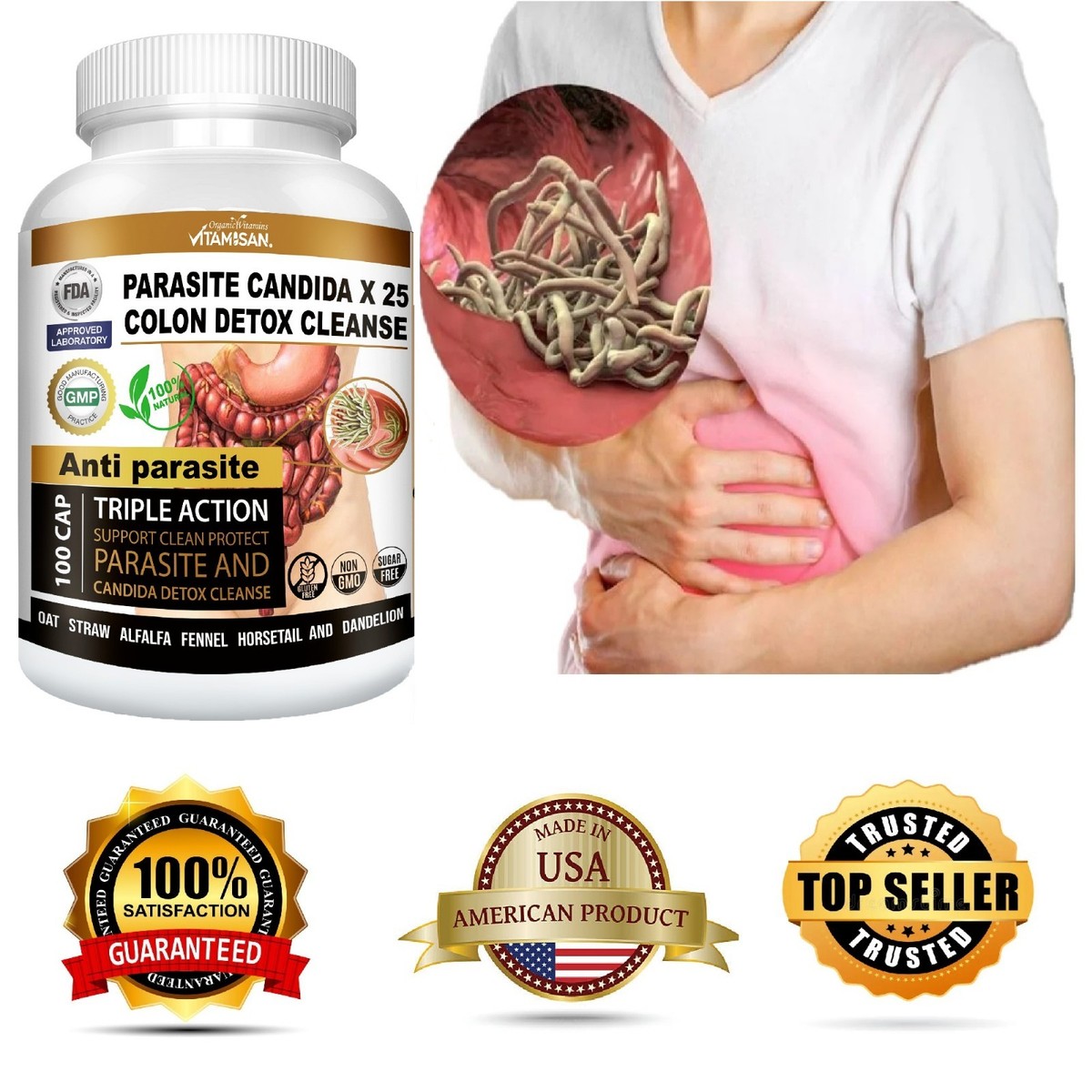 Colon Cleanse Flush All Organic Herbs Flush Pounds Lose Weight