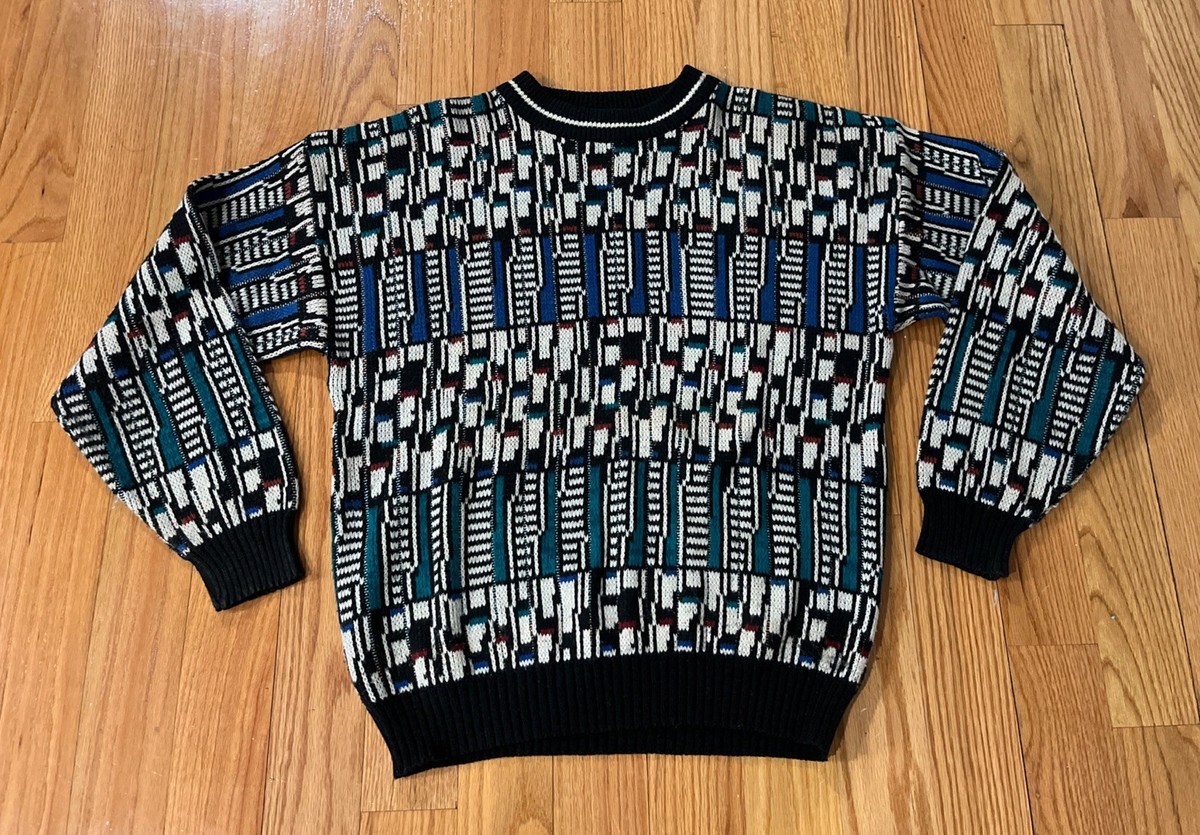 Vintage McGregor Sweater Mens XL Geometric Pattern Grandpa 80s 90s