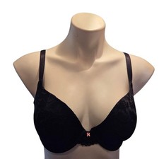 Savage X Fenty Lined Lace Balconette Bra Black 34DD