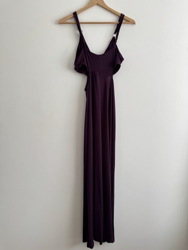 £179 Auth Karen Millen Plum Purple Cut-Out Maxi Dress, Summer Beach Dress, UK 6 - Picture 17 of 19
