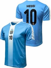 Argentina Lionel Messi #10 Soccer Jersey Shirt Size M Blue/White Official