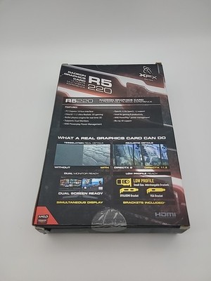 XFX AMD Radeon R5 220 Graphics Card 1 GB DDR3 PCI Express 3.0 Low Profile! New