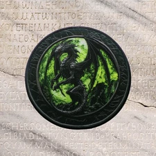 Dragon - Mystical - Flying - Winged Dragon - Embroidered Iron On Applique Patch