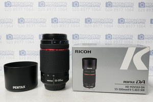 Pentax DA 55-300mm f/4-5.8 ED WR, Hood, Soft Pouch, Pentax KAF Mount + Boxed