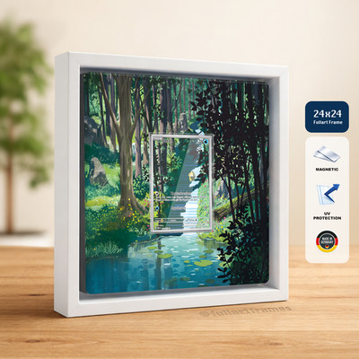 Enton / Psyduck MEW 175 - Bilderrahmen Pokemon Karten  Leinwand mit Rahmen Frame