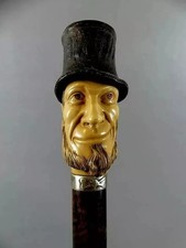 wooden walking stick hand carved Men handmade wooden walking cane