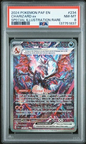 2024 POKEMON PAF EN-PALDEAN FATES SPECIAL ILLUSTRATION RARE CHARIZARD EX PSA 8