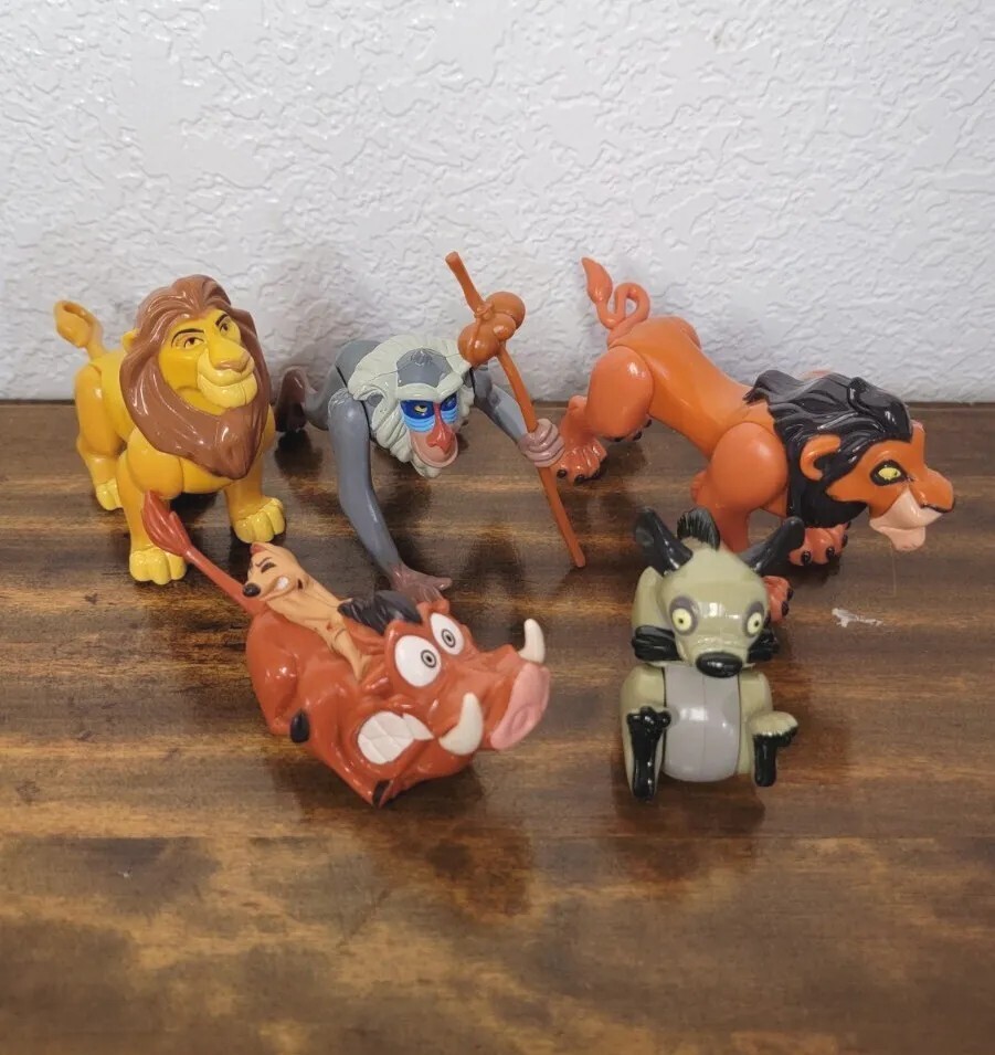 1990s VTG Disney The Lion King Lot of 5 Action Figure Burger King
