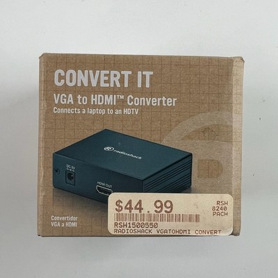 RadioShack 1500550 Convert It VGA to HDMI Converter NEW