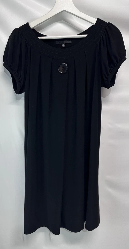 Tianna B Little Black Shift Dress Versatile Short Sleeve Vintage 80's  Style M - Image 4 of 4