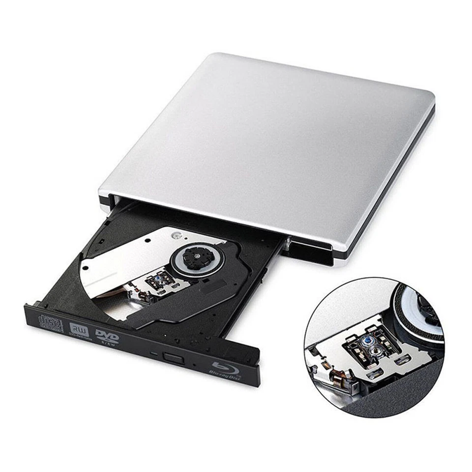 6X Blue ray Burner USB External BD-R BD DVD CD RW Brenner Laptop PC Movie Player - Bild 2 von 4
