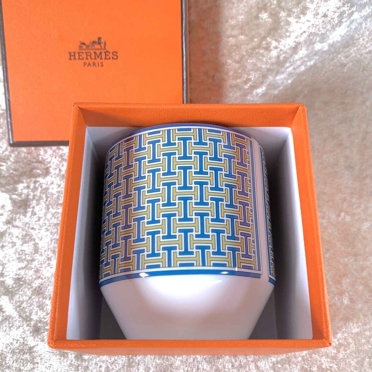Hermes Paris Tie Set Tie-Set Tumbler Goblet Porcelain Tableware