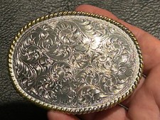 NOCONA WESTERN OVAL BELT BUCKLE