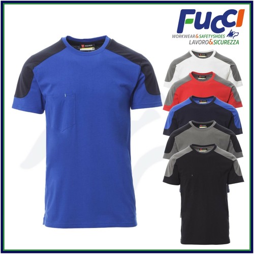 T-SHIRT UOMO DA LAVORO MANICA CORTA PAYPER MAGLIETTE A GIROCOLLO IN COTONE  | eBay
