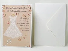 Special Granddaughter On First Communion Greeting Card