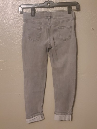 Gymboree Adjustable Waist Sequin Cuffed Jeans Girls Size 6 - Picture 2 of 9