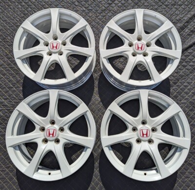HONDA ホンダ FD2 シビックタイプR 純正ホイール ENKEI製 18インチ 4本 7.5J5HPCD114.3+60 ホワイト　(VHA459) 再塗装 美品 HONDA ホンダ シビックタイプR FD2 純正 中古ホイール 4本