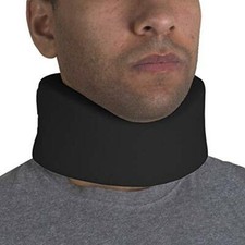 OTC Cervical Collar, Soft Contour Foam, Neck Support Brace, Black Narrow 2.5"