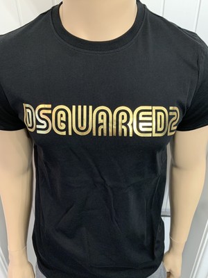 black and gold dsquared t shirt