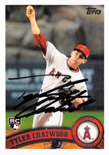 Tyler Chatwood autographed baseball card (Angels) 2011 Topps #US184 Rookie