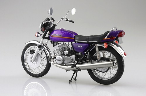 for AOSHIMA FOR kawasaki 750SS For MACH IV motorcycle purple 1/12 Truck Model - Picture 5 of 7