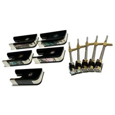 5x 4/4 Cello Bow Ebony Frog Nickel Silver Abalone Frog  Screw Button