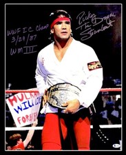 WWE RICKY STEAMBOAT HAND SIGNED AUTOGRAPHED 16X20 PHOTO WITH BECKETT COA 3 RARE