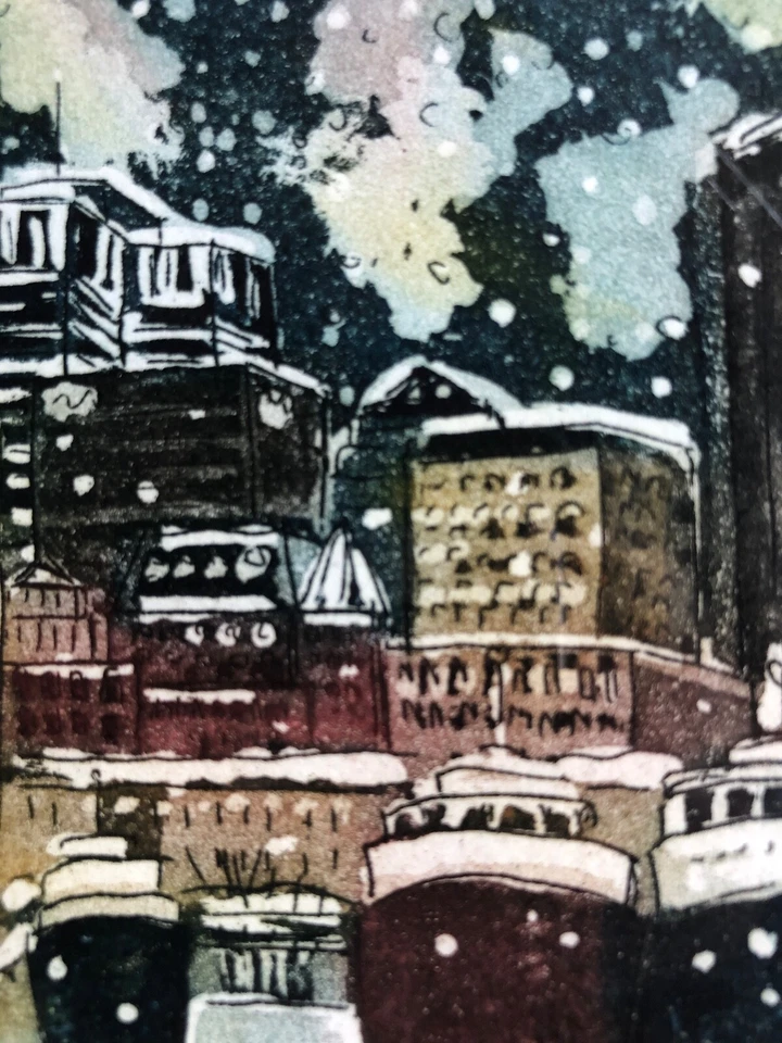 Grabado Claude Montoya Hivernage firmado mate enmarcado #25/75 Foto 4 de 4