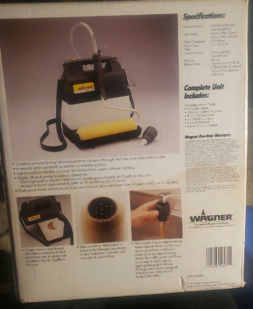 WAGNER Power Roller Cordless Painting Pump System Model 1990 0156030 NEW In Box