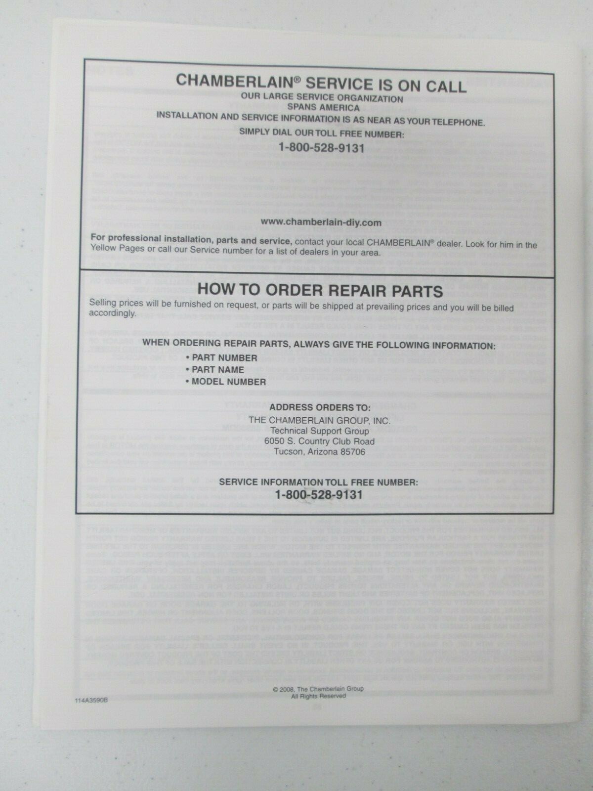 Chamberlain Power Drive Garage Door Opener Assembly Installation Manual