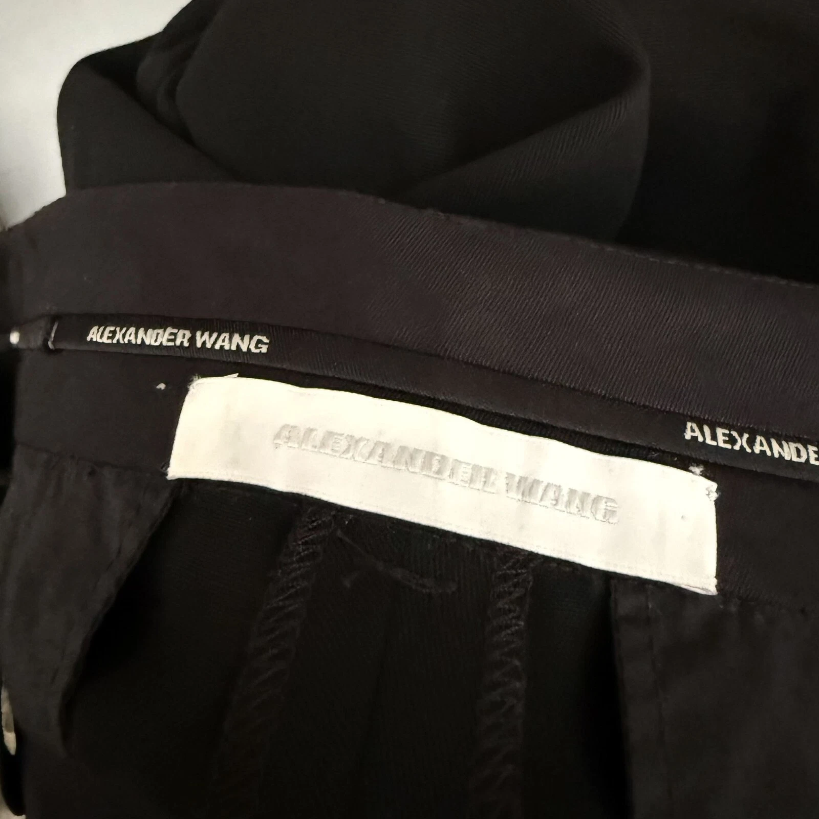 Alexander Wang pantalone abito pantalone dritto slim piatto davanti taglia 6
