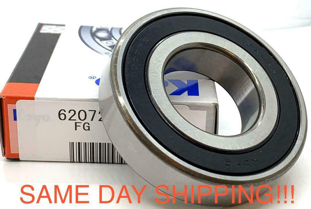 Koyo JAPAN 6207 2RS C3 Deep Groove Ball Bearing, Rubber Sealed