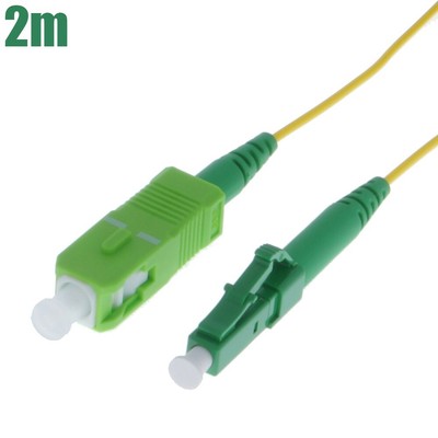 2M LC/APC-SC/APC Simplex Single Mode Slim Fiber Optical Patch Cable Short Boot