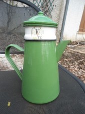 Cafetière filtre émaillée Verte Gibier 1,5 L NEUVE EMAIL VERITABLE FAB EN FRANCE