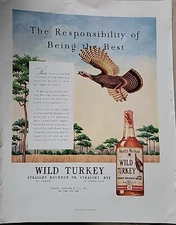1959 Austin Nichols wild turkey straight bourbon whiskey Vintage Ad