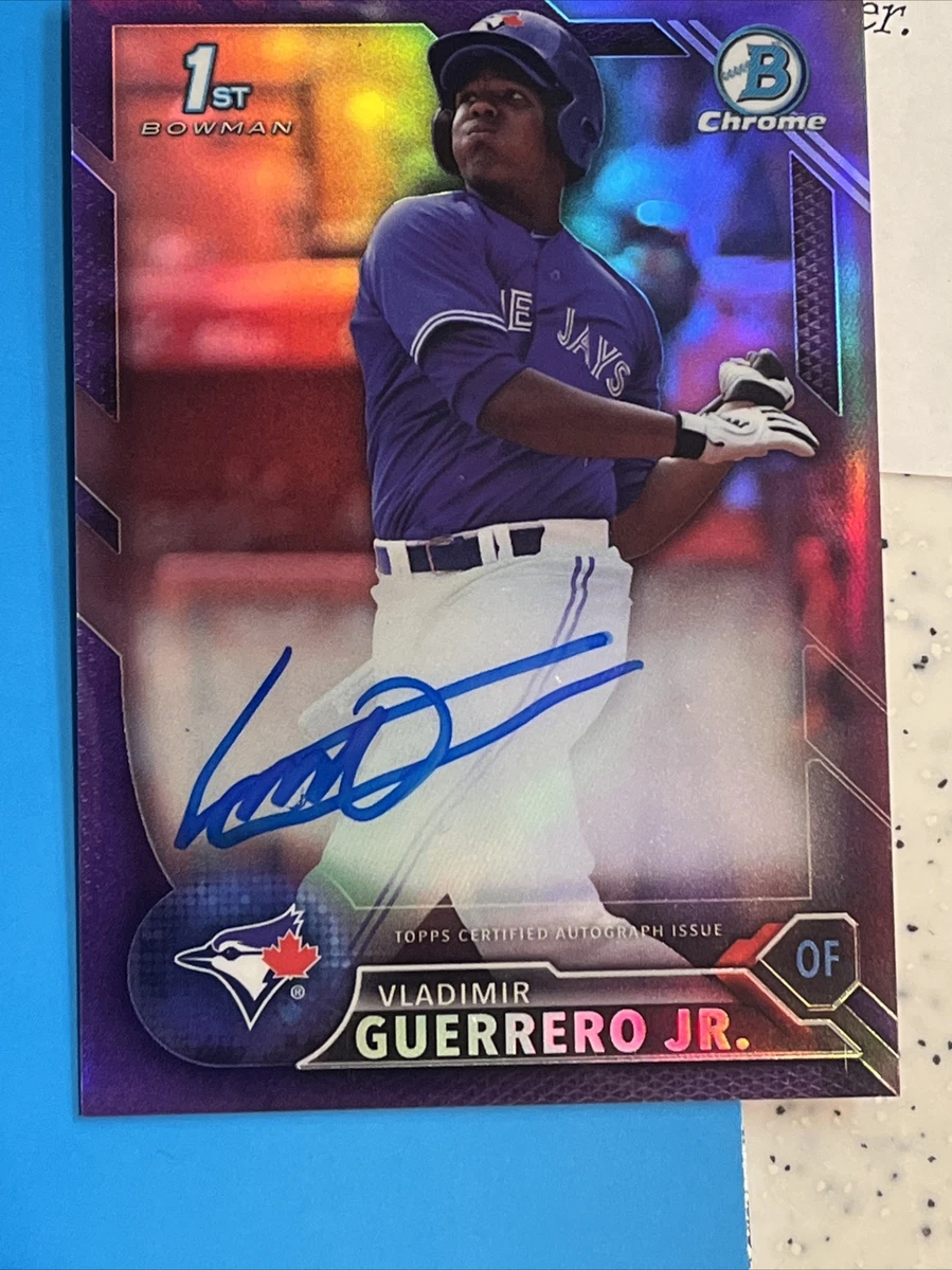 2016 bowman chrome vladimir guerrero jr purple auto /250