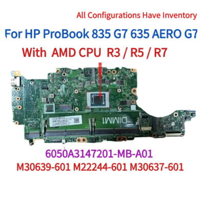 For HP ProBook 835 G7 635 AERO G7 Mainboard.With AMD R3/R5/R7 CPU