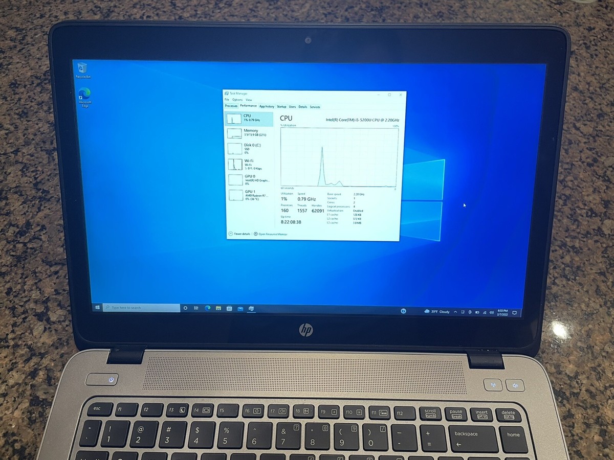 HP EliteBook 840 G2 14in Core i5-5200U 16GB RAM 128GB SSD