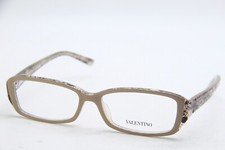 NEW VALENTINO V2605 282 BEIGE BLACK AUTHENTIC EYEGLASSES FRAMES 52-15