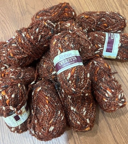 Raro Robin Operetta Moda Boucle Hilo Tweed CONJUNTO de 13 piezas 50 gr cada una Marrón - Imagen 2 de 4