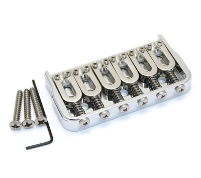 Hipshot Chrome Fixed Hardtail Guitar Bridge .175'' Floor Height 41065C