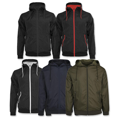 Herren Windbreaker Wind Jacke Windrunner Jacket Build Your Brand NEU XS - 5XL