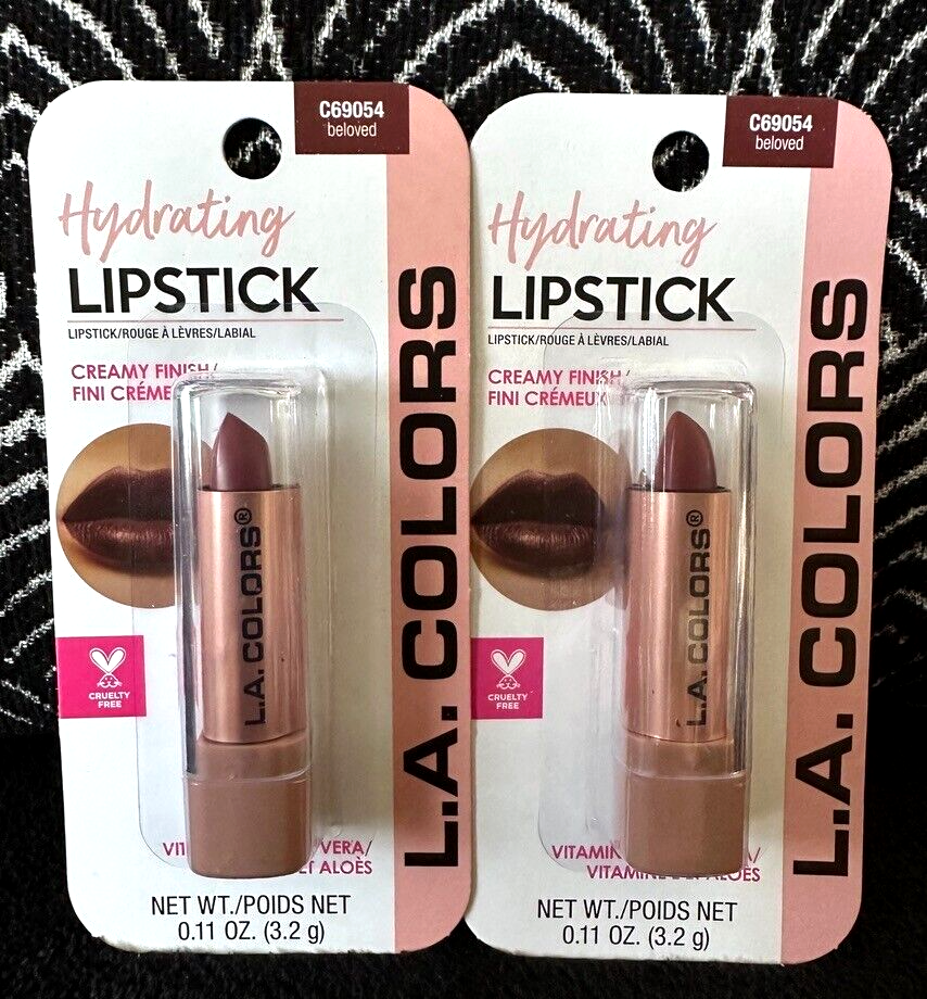 🌺2pk LA COLORS BELOVED C69054 MOCHA BROWN CREAMY FINISH FULL LIP