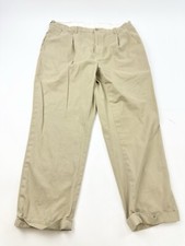 Vintage Polo Ralph Lauren Pants Mens 40x30 Khaki Pleated
