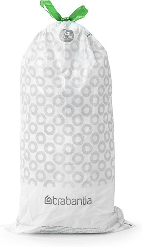 Brabantia PerfectFit Bin Liners Size G/23-30 Litre Plastic Trash Bags Tie Tape - Picture 4 of 4