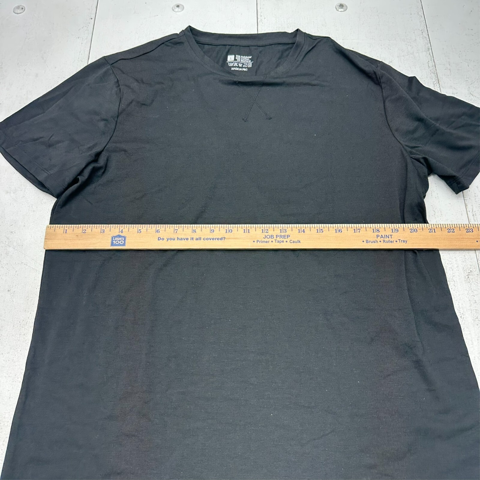 Solid Black Short Sleeve Crew Neck Flowy Everyday… - image 4