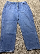 AE AMERICAN EAGLE 18 MOM STRAIGHT JEAN COMFORT STRETCH WAISTBAND WOMENS JEANS