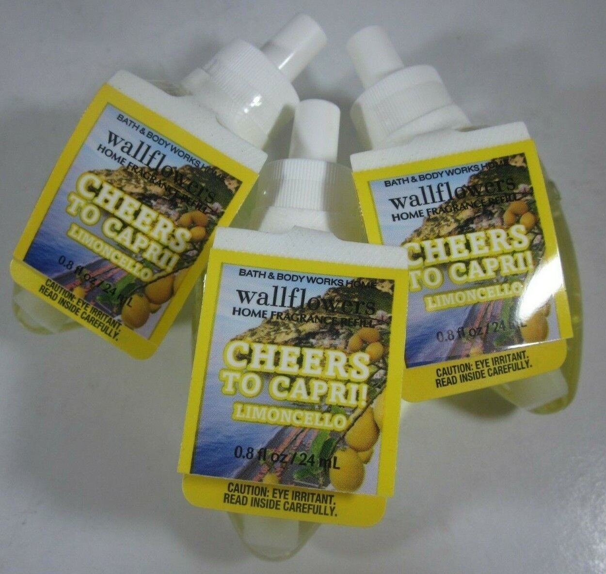 3 bulbs Bath & Body Works Wallflower Refill Bulb limoncello Cheers To Capri