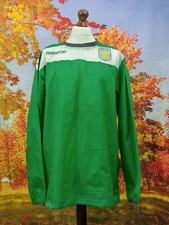 Aston Villa Football Club green Macron polyester Sweatshirt. UK men's size 3XL